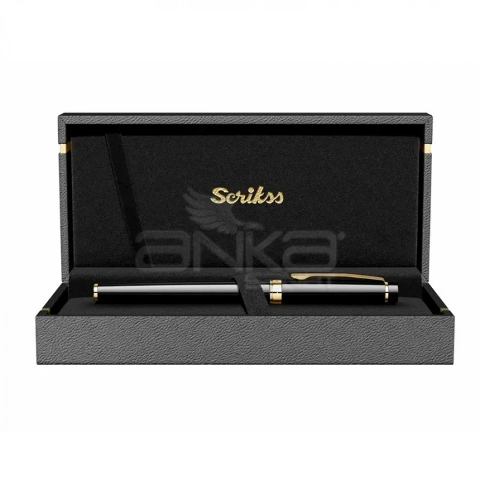 Scrikss 38 Dolma Kalem Siyah Altın