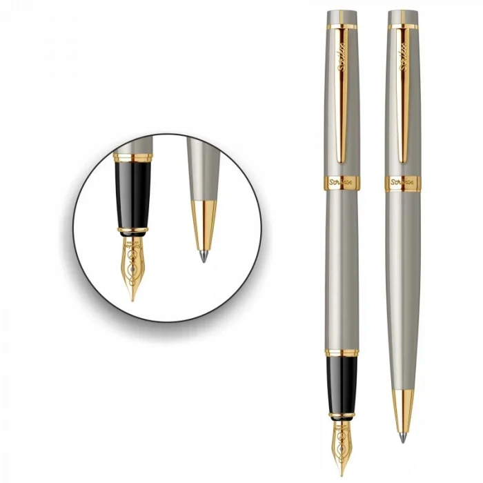 Scrikss 38 Saten Altın Dolma Kalem+tük.kalem