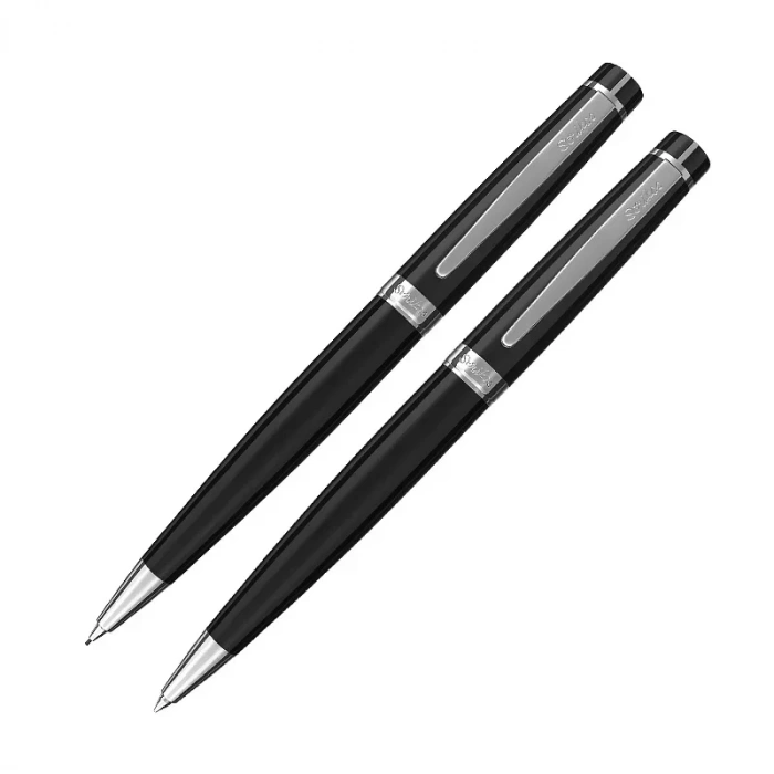 Scrikss 38 Tükenmez Kalem+versatil Kalem Seti Siyah-krom