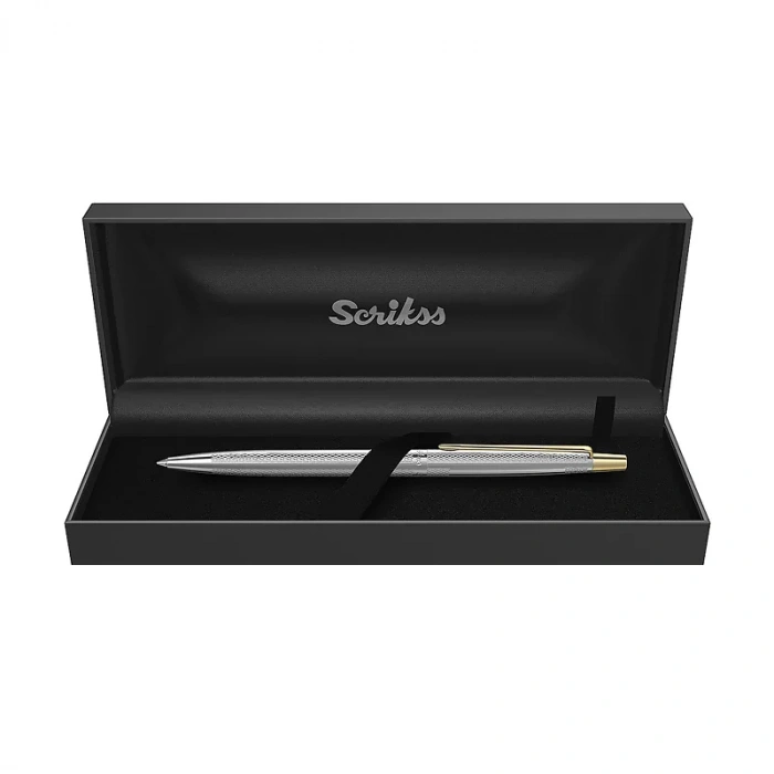SCRİKSS 711L ÇİZGİ DESEN GOLD KROM TÜKENMEZ KALEM