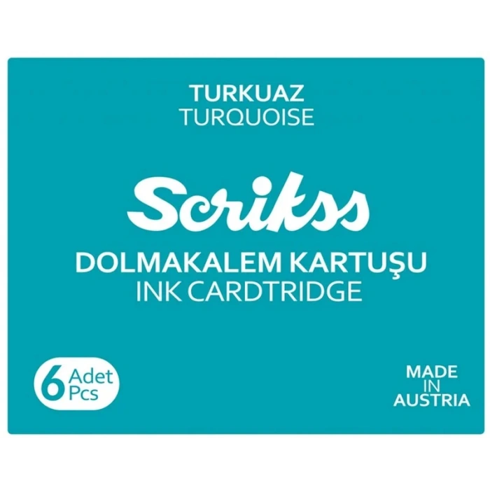 Scrikss Dolmakalem Kartuşu 6lı Kutu TURKUAZ