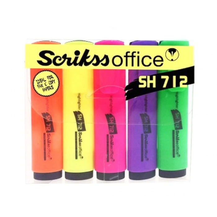 Scrikss Fosforlu İşaretleme Kalem Seti 5 li