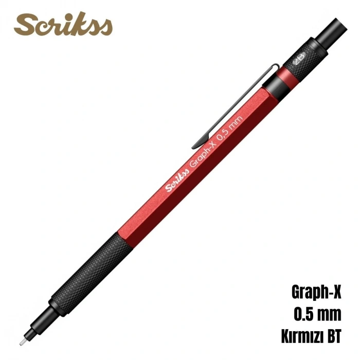 Scrikss Versatil Kalem Graph-X 0,5mm Kırmızı