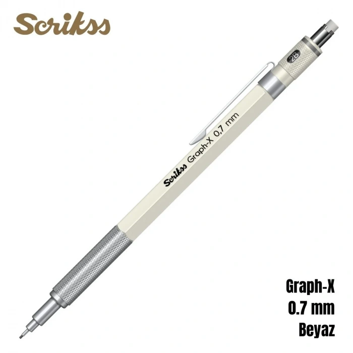 Scrikss Versatil Kalem Graph-X 0.7mm Beyaz