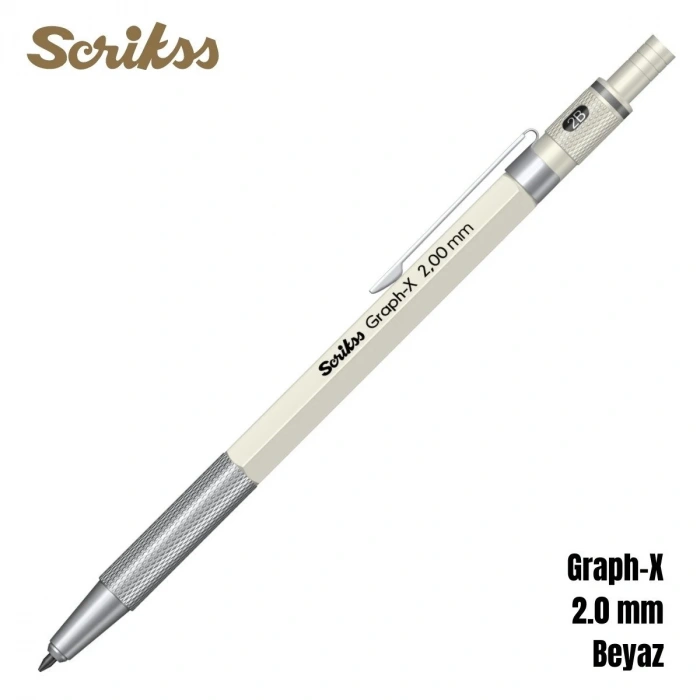 Scrikss Versatil Kalem Graph-X 2.0mm Beyaz