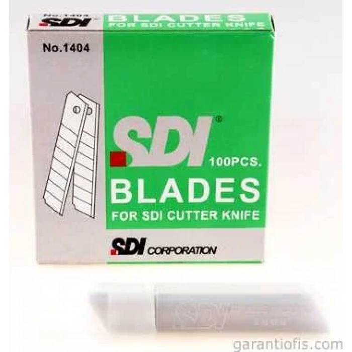 SDI Geniş Maket Bıçağı Yedek Ucu 1404 (1 Tüp - 10 Adet)