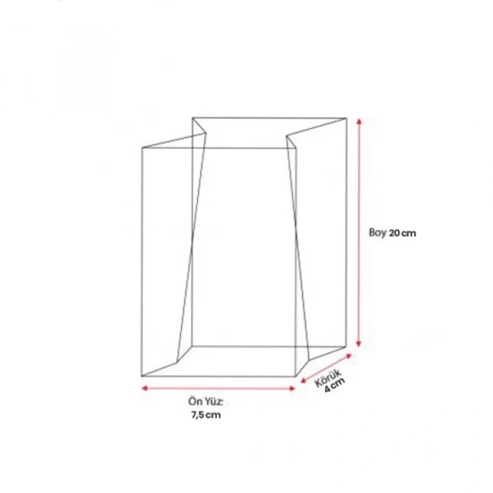 ŞEFFAF KARE TABANLI POŞET (7,5X21) 500 adet
