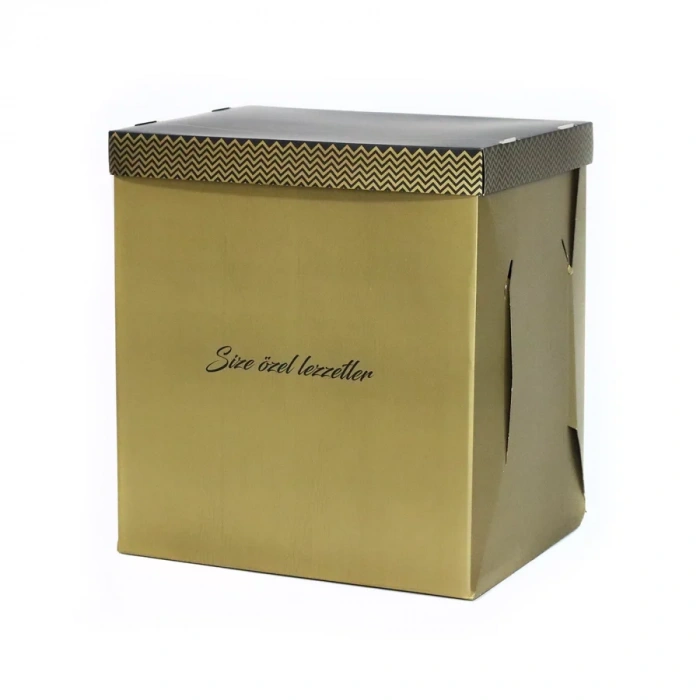 Şekilli Katlı Pasta Kutusu 35x45x50 Cm - 10 Adet