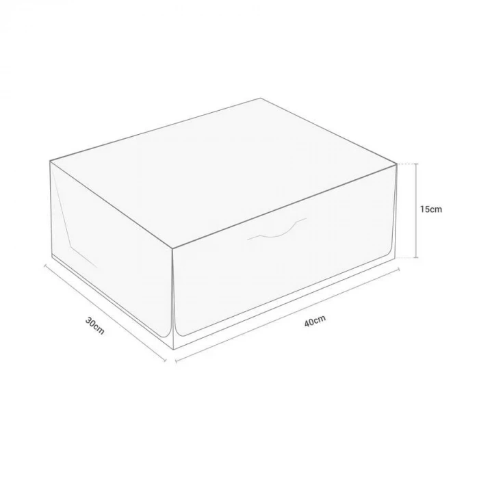 Şekilli Pasta Kutusu 30x40x15 Cm - 25 Adet