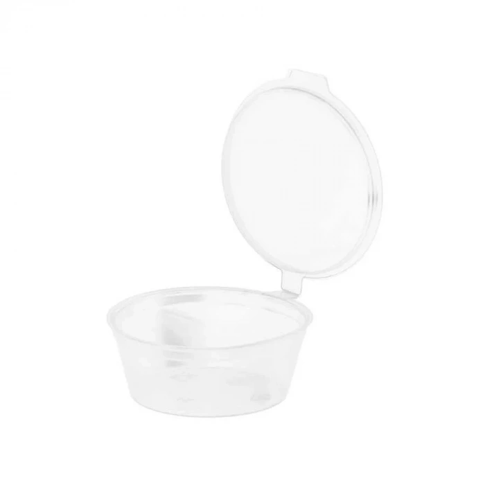 Sert Plastik Kendinden Kapaklı Sos Kabı 60 cc - 50 Adet