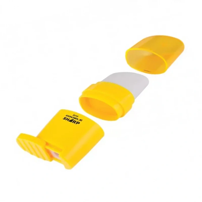 Serve Double Sharp Silgili Kalemtraş Hardal Sarısı