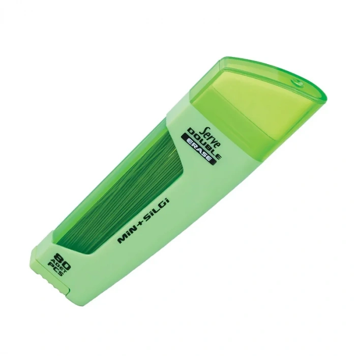 SERVE DSMEY05 DOUBLE KALEM UCU 0.5 2B+SİLGİ ELMA YEŞİLİ