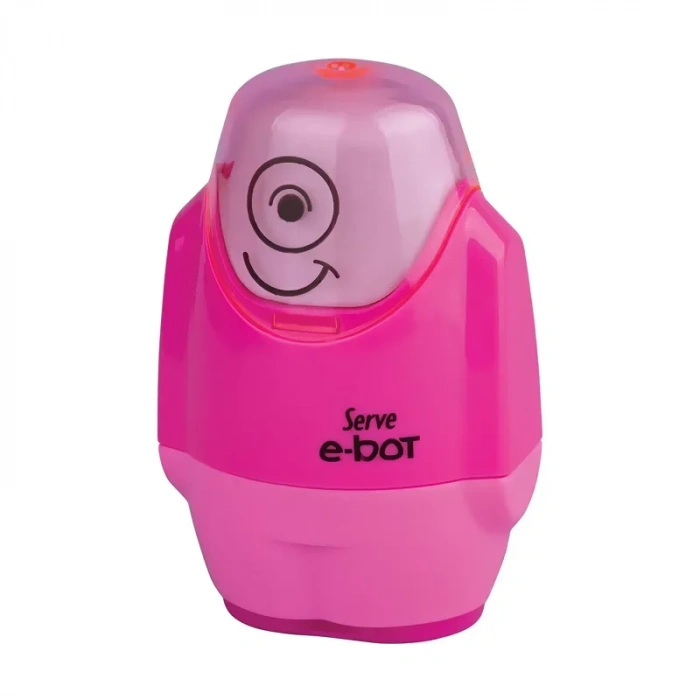 SERVE E-BOT SİLGİLİ KALEMTRAŞ PEMBE