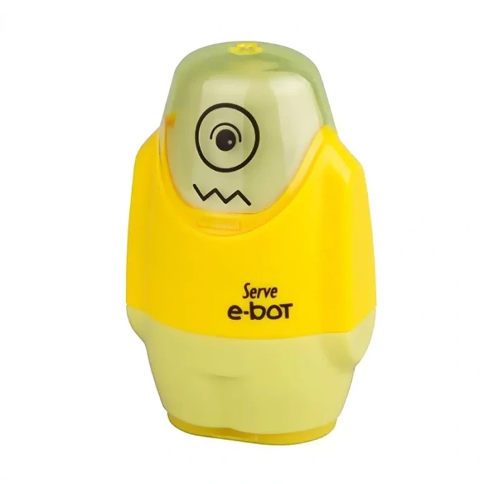 Serve E-bot Silgili Kalemtraş Sarı