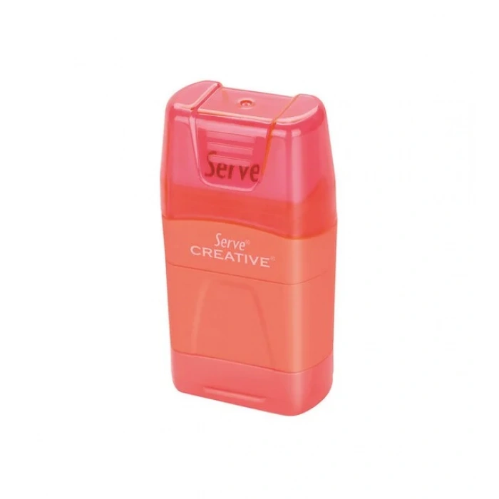 SERVE SV-ER24DSP CREATİVE SİLGİLİ KALEMTRAŞ KIRMIZI