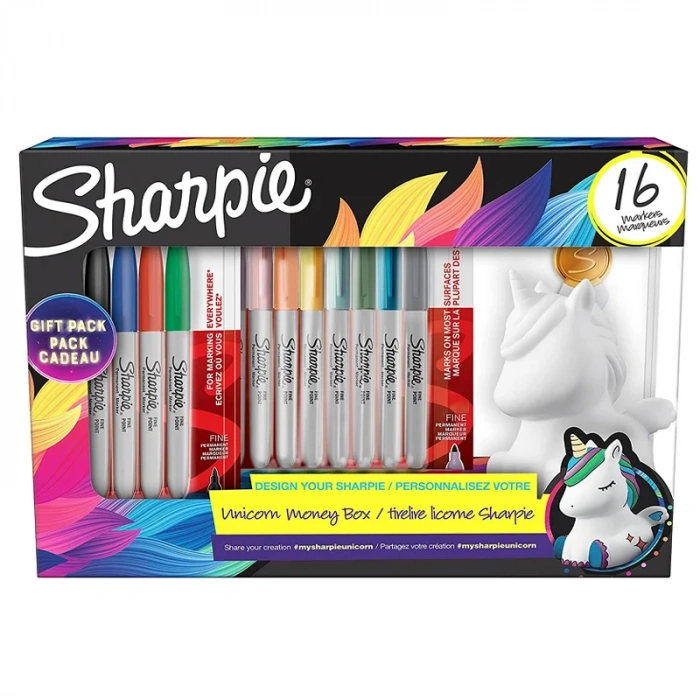Sharpie Fine Markör Kumbara Hediyeli 16lı Set