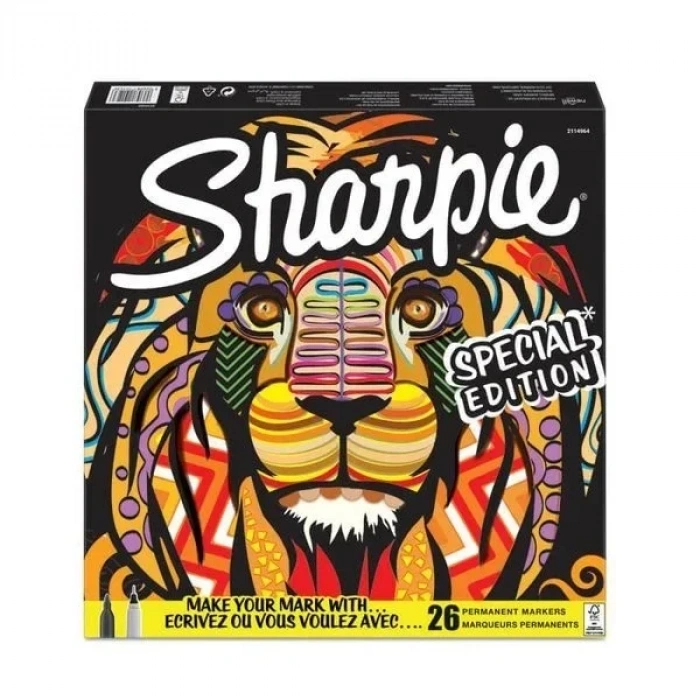 Sharpie Permanent Markör Fine 26 lı Set Aslan
