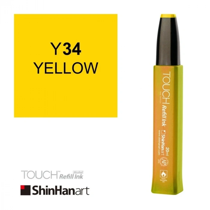 Shinhanart Touch Ink Alkol Bazlı Mürekkep 20ml Y34 Yellow