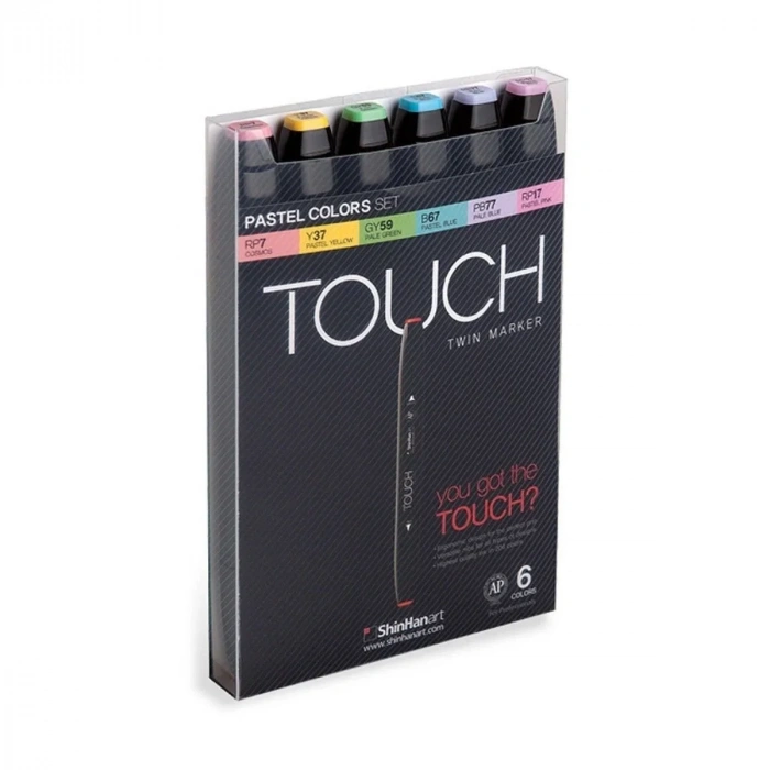 Shinhanart Touch Twin Marker 6li Set Pastel Renkleri
