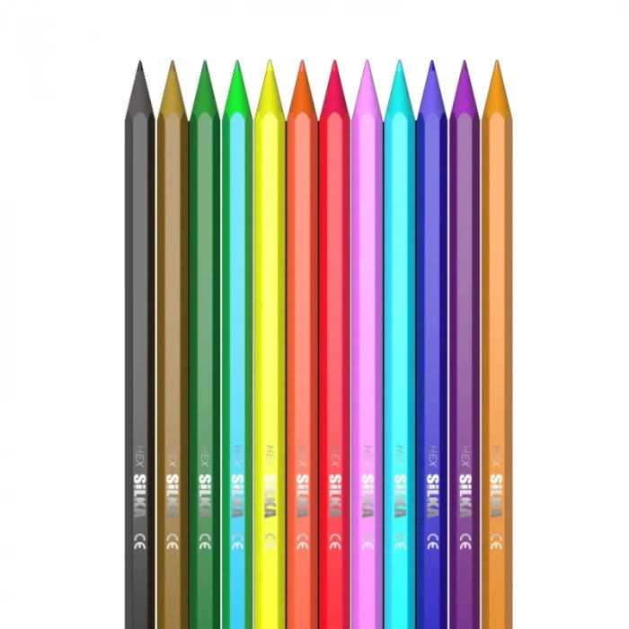 Silka 12 Renk Tüp Kuru Boya Kl2-hs12-12t