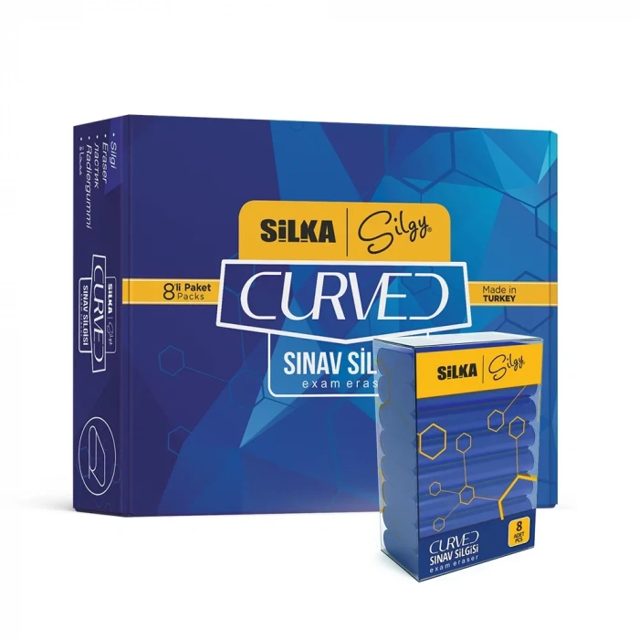 Silka Curved Sınav Silgisi 8 Li Paket Sg.53