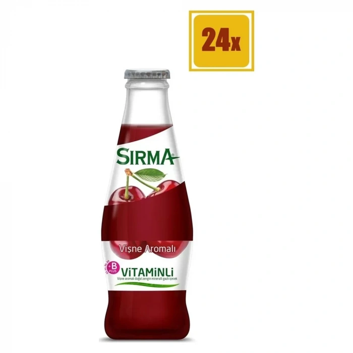 Sırma Vişneli Maden Suyu 200ml (24 Lü Koli)