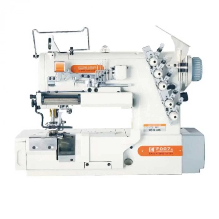 Siruba F007k-w522-356/fr/fe/fec Düz Yataklı Sağdan Bıçaklı Elektrik Lastik Vericili Kilot Lastik Makinası