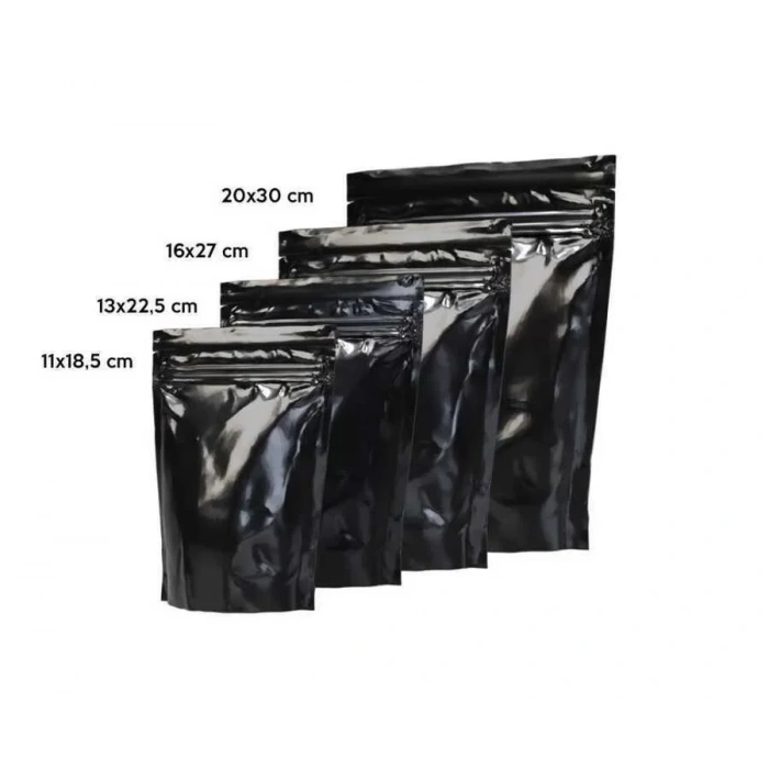 Siyah Alüminyum Doypack 20x30 cm - 100 Adet