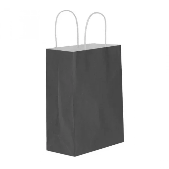 SİYAH KAĞIT HEDİYE VE ALIŞVERİŞ ÇANTASI (31X12X41) 25 adet