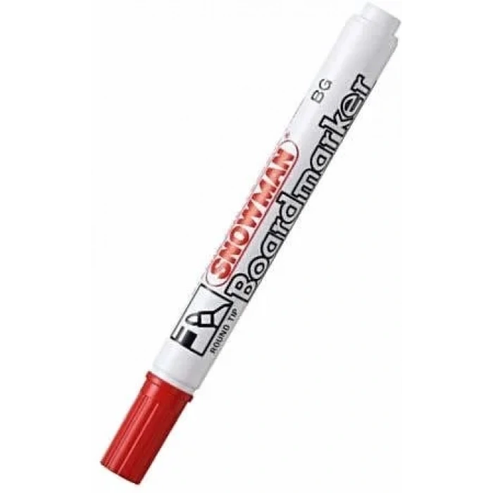 Snowman Beyaz Tahta Kalemi Doldurulabilir Kırmızı Bg-12