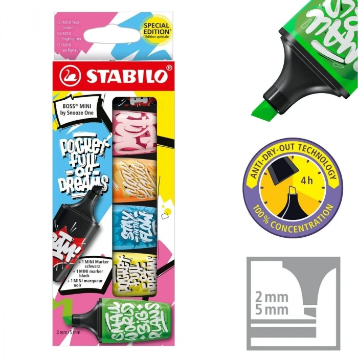Stabilo Boss Mini by Snooze One Marker Seti 6lı