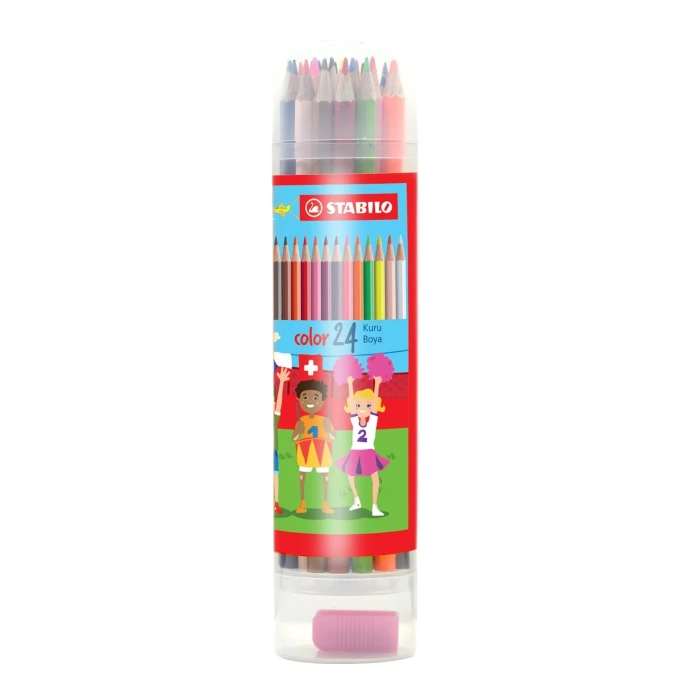 Stabilo Color Kuru Boya 24 Renk Set Plastik Tüp