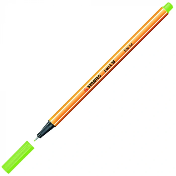 Stabilo Keçe Uçlu İnce Kalem 88 Point 0.4 MM Fosforlu Yeşil 88/033