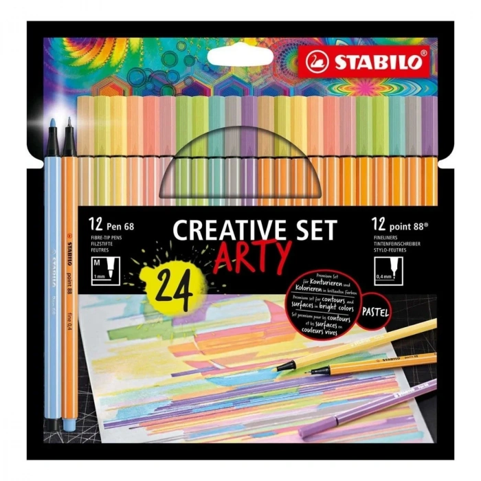 Stabilo Kreatif ARTY Pen 68 + point 88 Seti 24lü