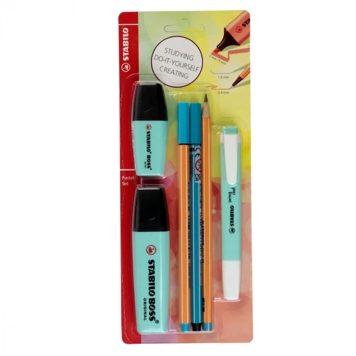 Stabilo Tek Renk Pastel Set 6lı Mavi