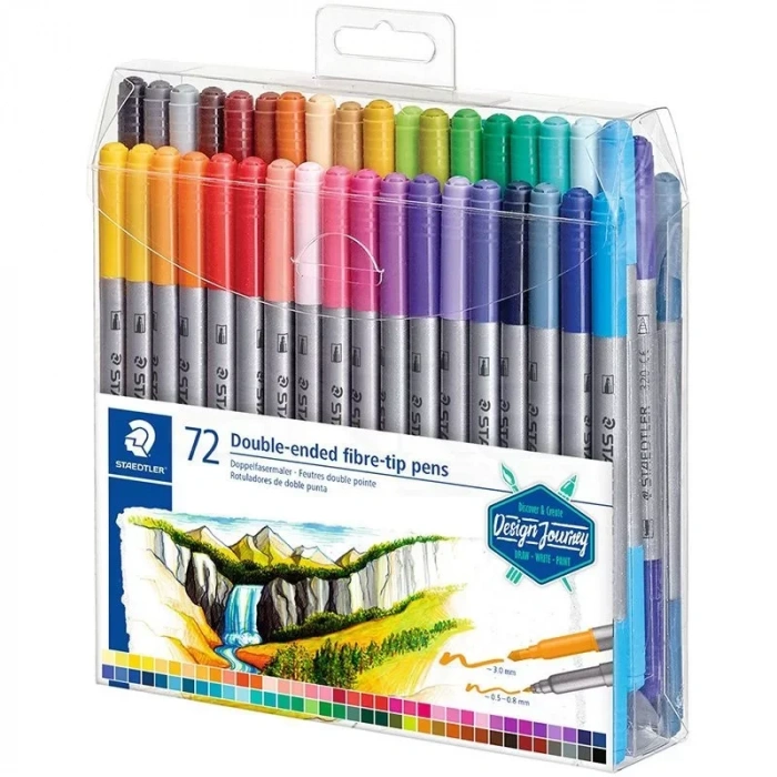 Staedtler Çift Taraflı Keçeli Kalem 72li 0.5-3.0mm 3200 Tb72