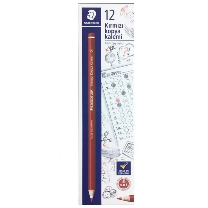 Staedtler Kırmızı Kopya Kalemi 12 Adet