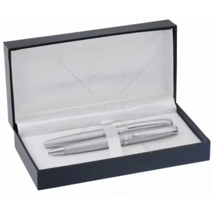 Steelpen Dolmakalem + Tükenmez Truva Desenli Krom 0165