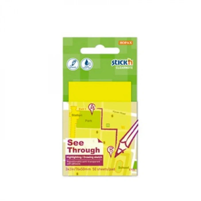 STİCKN 21705 YAPIŞKANLI SAYDAM NOT KAĞIDI 51x76 NEON SARI