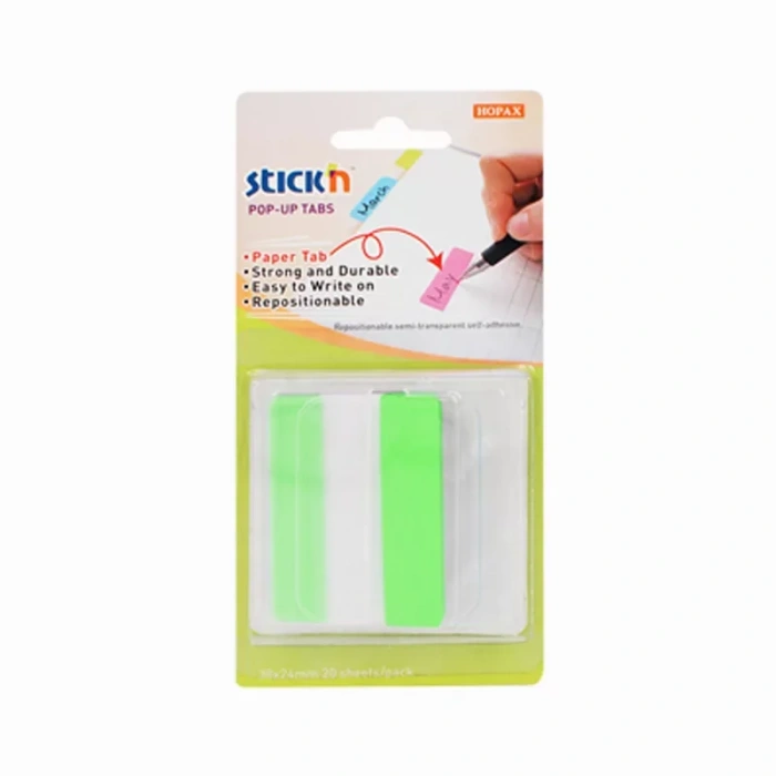 Stickn 26056 İndeks İşaret Bandı 38x51 Yeşil