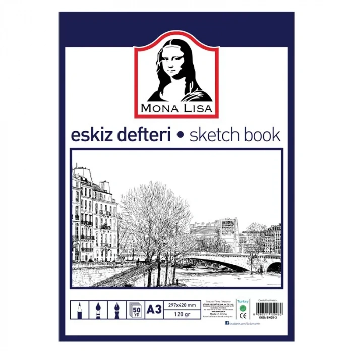 SÜDOR ESKİZ DEFTERİ A3 120 gr 50 YP BN05-3