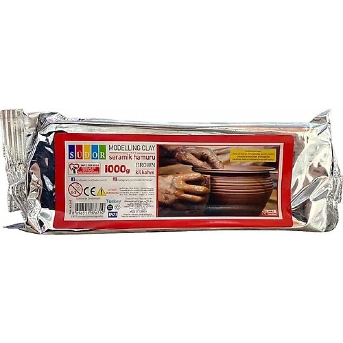 SÜDOR KİL264 SERAMİK HAMURU KAHVE 1000gr