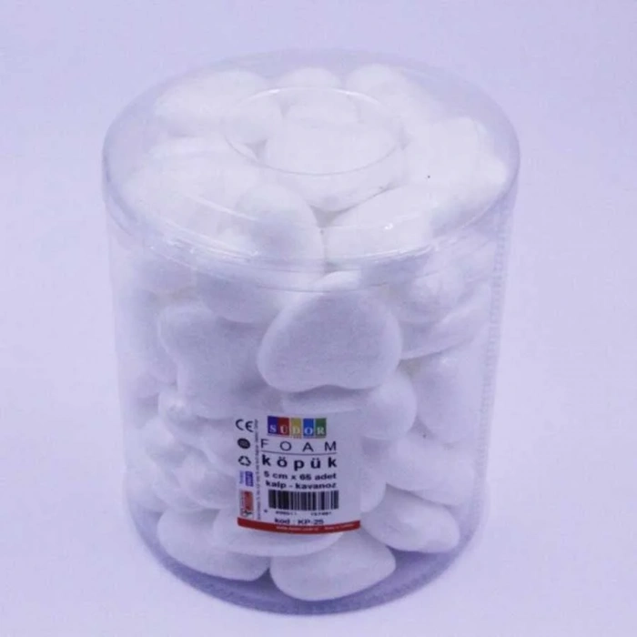 Südor Köpük Monalisa Kalp 5 cm 45 Adet Kavanoz