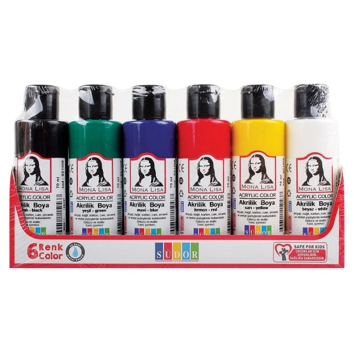 SÜDOR MONALISA AKRİLİK BOYA 6x70 ml ŞİŞE SD1006