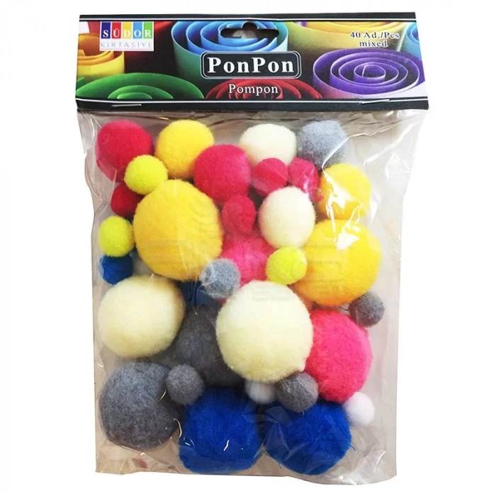 Südor Ponpon 15-28-38mm 40 Adet Ss13