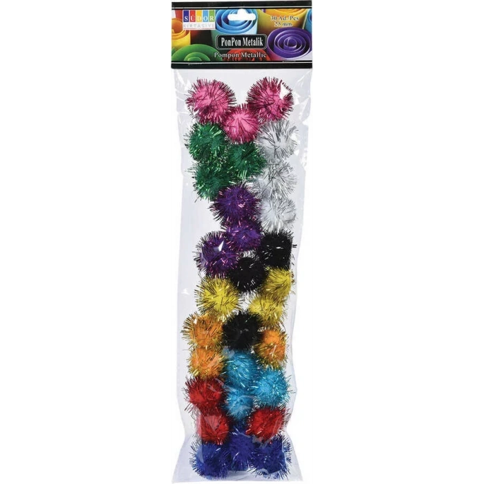 Südor Ponpon Metalik 25mm 30lı