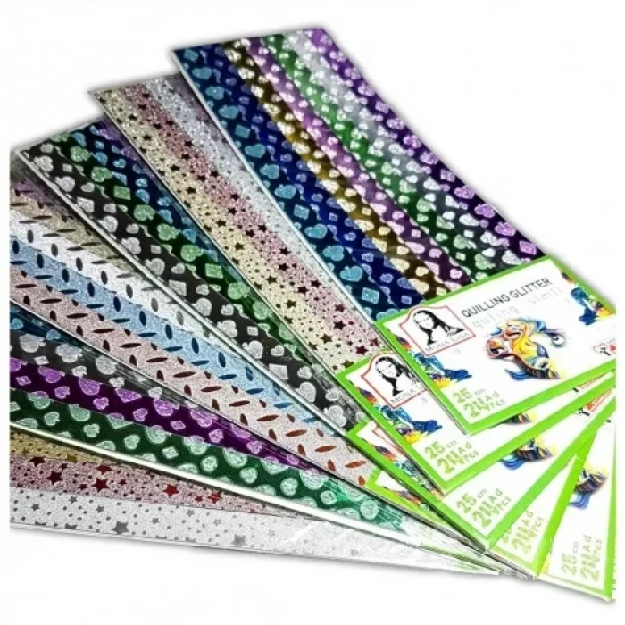 Südor Ql01-5 Quilling Kağıdı Simli 25cm 12mm