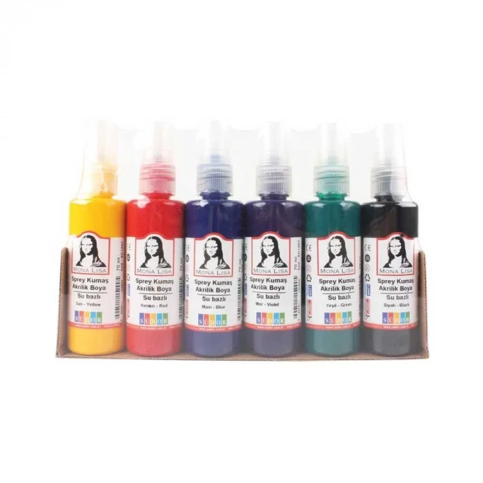 Südor Sprey Kumaş Akrilik Boya 6 Renk 70 ml