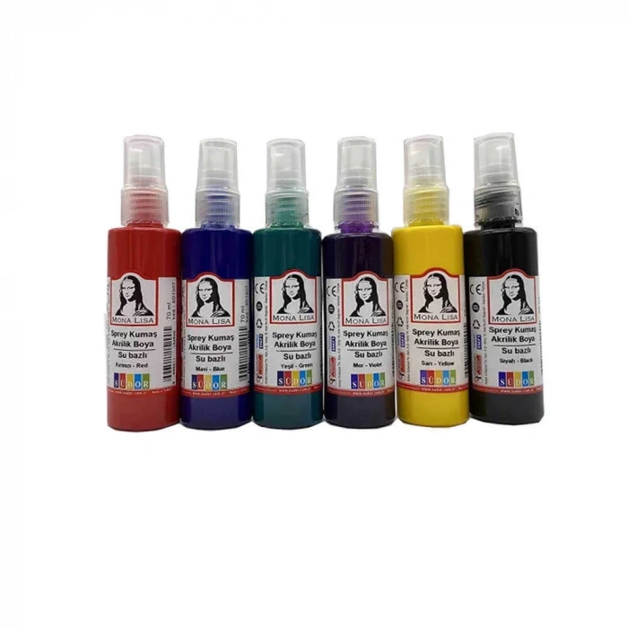 Südor Sprey Kumaş Akrilik Boya 6 Renk 70 Ml