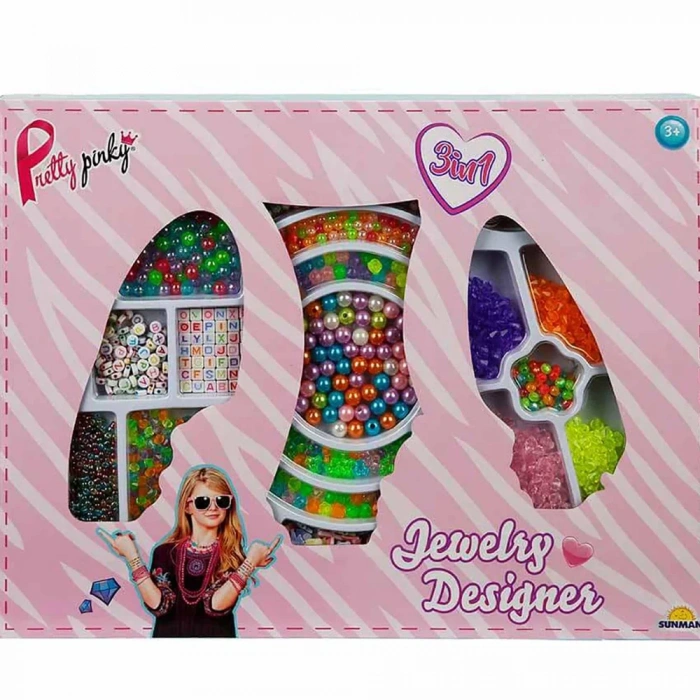 Sunman Oyuncak Hobi Set Takı Yapımı Boncuklu 3In1